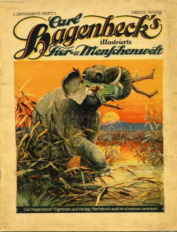 Carl Hagenbeck's illustrierte Tier- und Menschenwelt - Titelseite