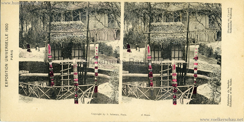 1900 Exposition Universelle de Paris - Habitation du Soudan STEREO