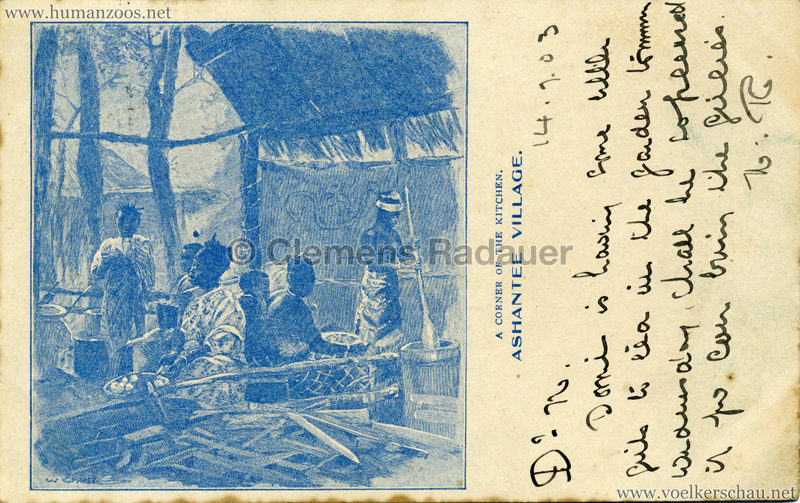 1903 Ashantee Village - A Corner of the Kitchen gel. 14.07.1903