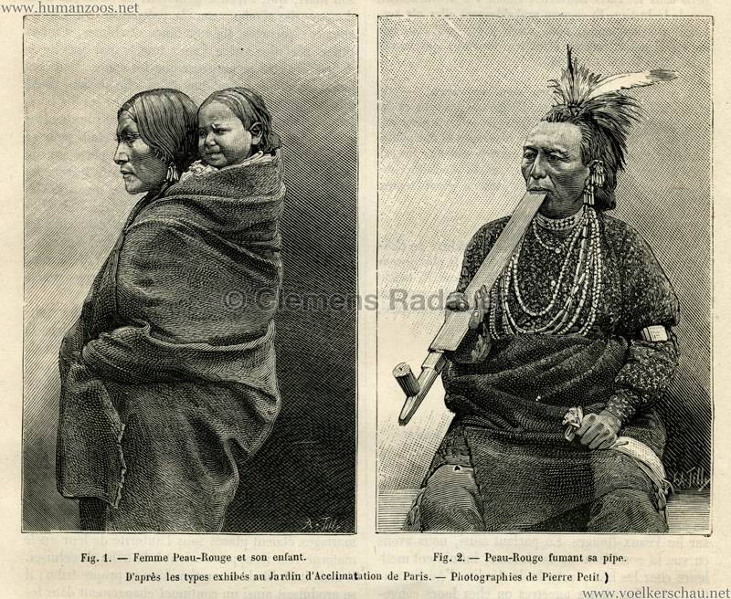 Jeune Peaux Rouges Avec Plume 1884 Les Peaux-Rouges au Jardin d’Acclimatation de Paris (La Nature ...