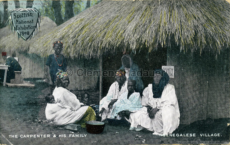 1908 Scottish National Exhibition - Senegalese Village - The Carpenter & his Family colour