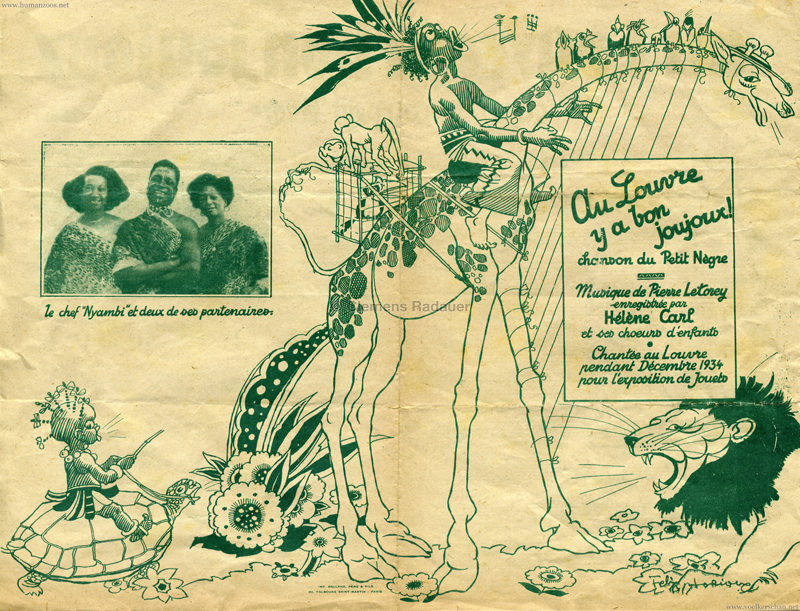 1934 Exposition de Jouets Chef Nyambi - Noten 1