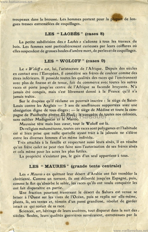 1910 L'Afrique Mystérieuse - Jardin d'Acclimatation PROGRAMM 3