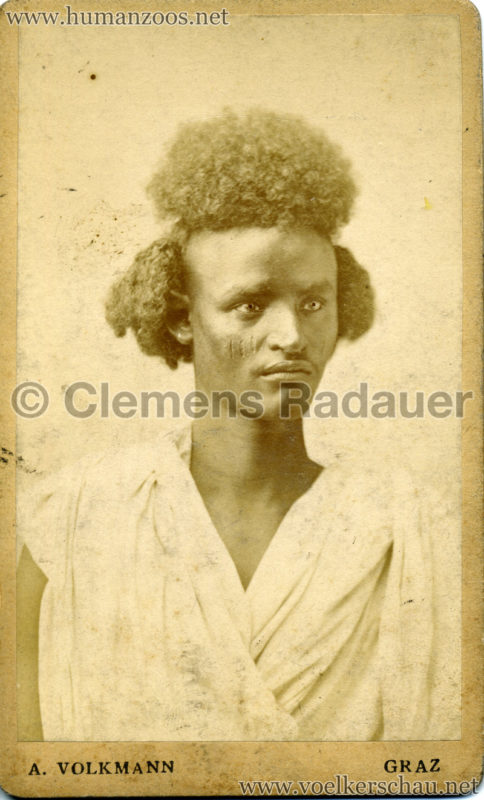 1880 Nubische Menschen und Thier-Karawane CDV 1