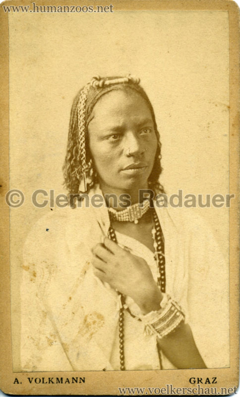 1880 Nubische Menschen und Thier-Karawane CDV 2