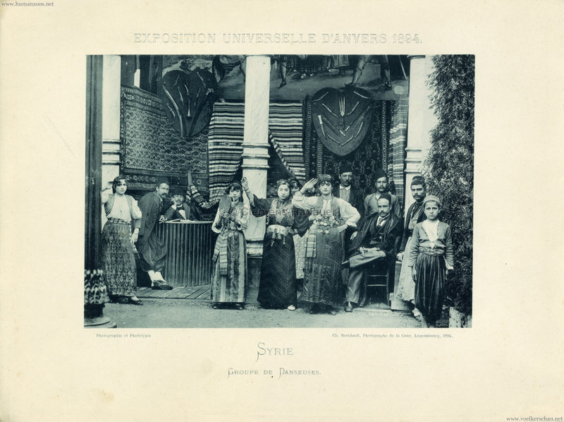 1894 Exposition Universelle Anvers - Syrie Groupe de Danseuses