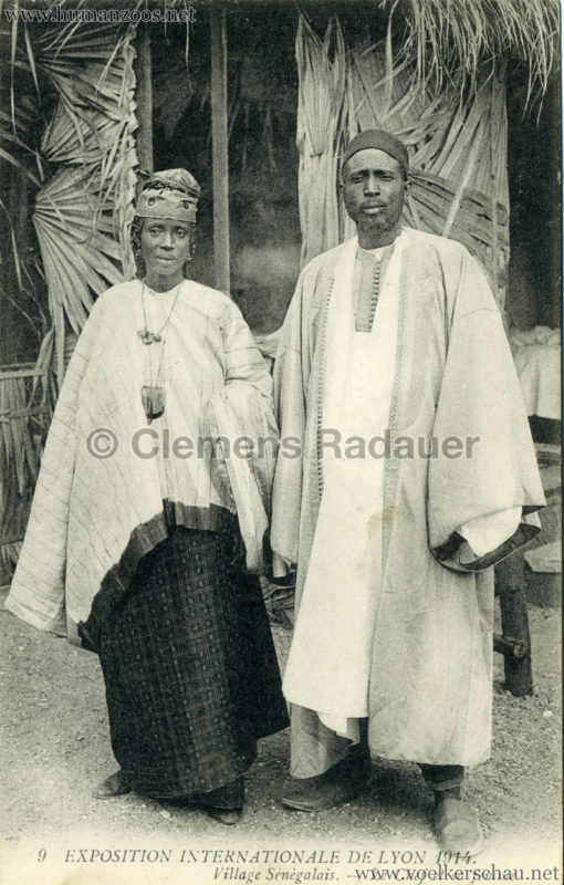 1914 Exposition Coloniale Lyon - Jardin & Village Sénégalais 9. Le Chef et sa Femme
