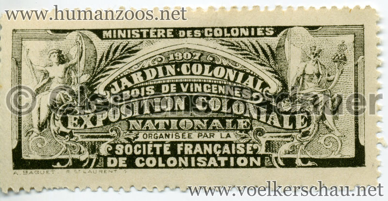 1907 Exposition Coloniale Paris, Bois de Vincennes - Jardin Colonial STAMP