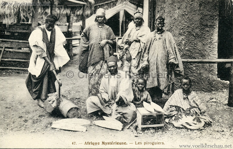1910 L'Afrique Mystérieuse - Jardin d'Acclimatation - 47. Les Piroguiers (gel 1912) VS