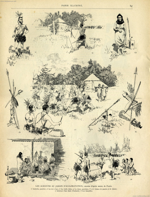 1887.09.24 Paris Illustre No 22 - Les Achantis au Jardin d'Acclimatation