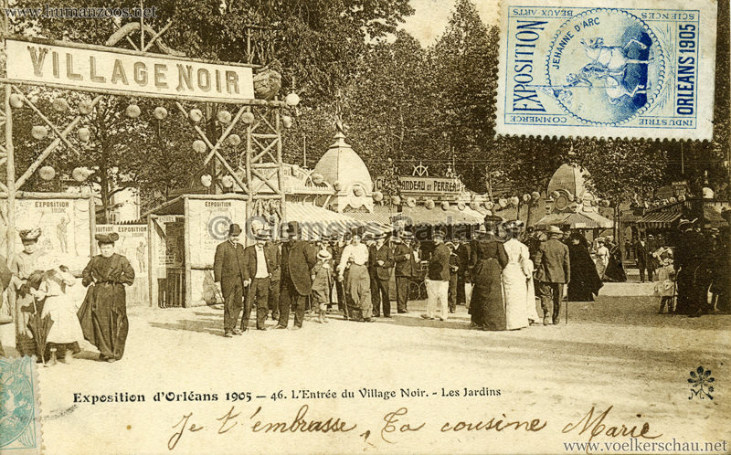 1905 Exposition d'Orleans - 46- L'Entree du Village Noir - Les Jardins