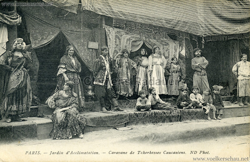 1913 Caravane de Tcherkesses Caucasiens - Jardin d'Acclimatation - Frauen, Männer und Kinder