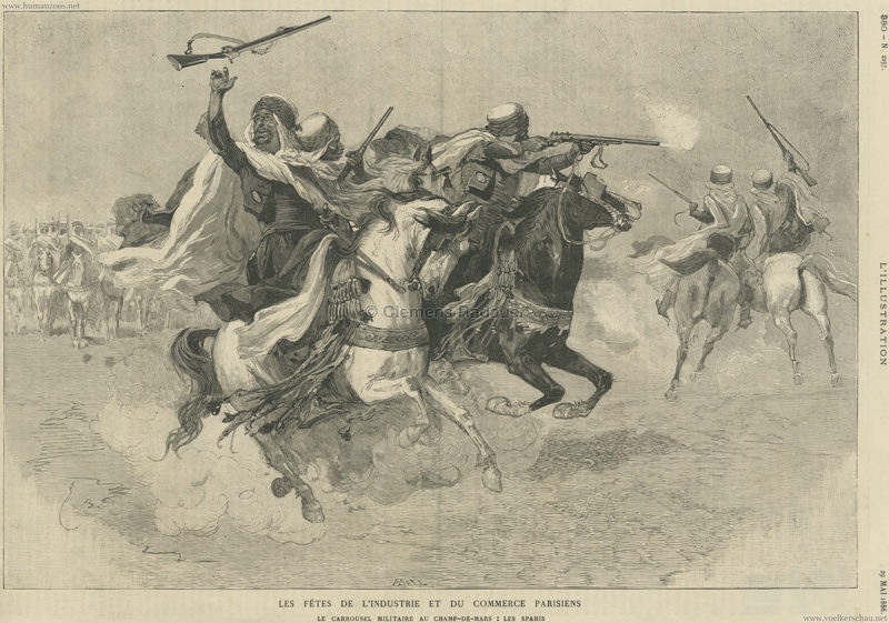 1886.05.29 L'Illustration N 2257 Le Carrousel militaire au Champs-de-Mars- Les Sepahis