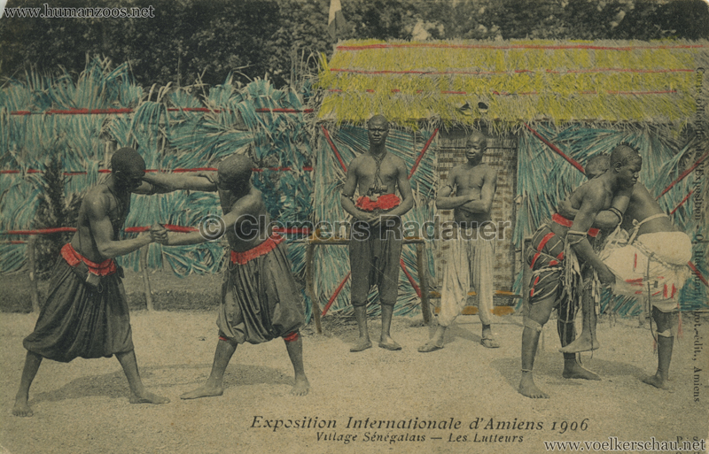1906 Exposition Internationale d'Amiens - Village Sénegalais - Les Lutteurs BUNT