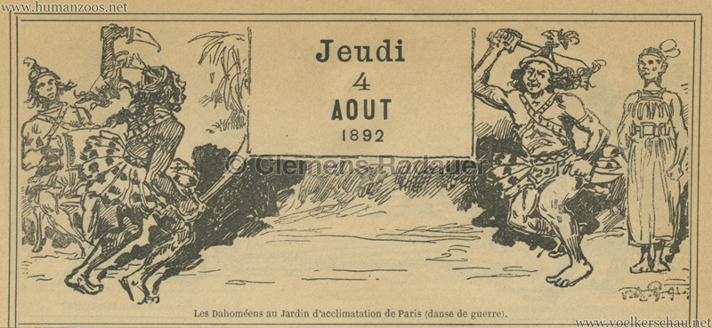 1892.08.04 Les Dahomeens au Jardin d'Acclimatation