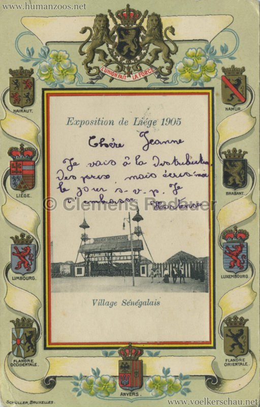 1905 Exposition de Liège - Village Senegalais