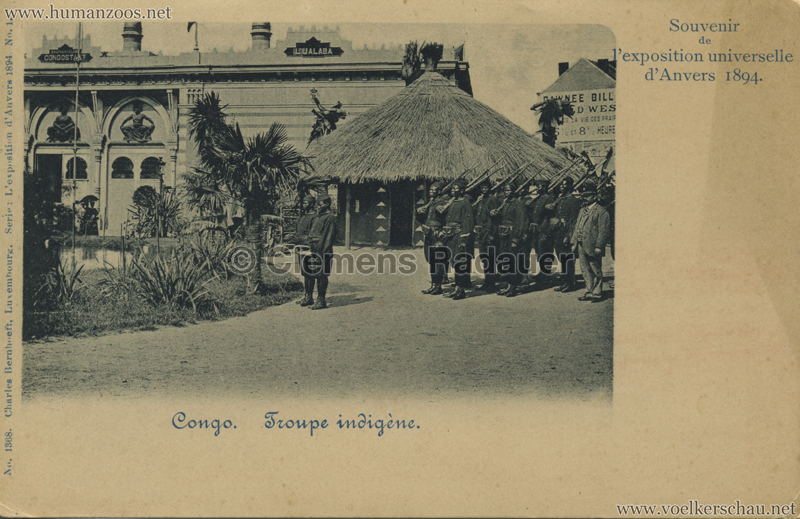 1894 Exposition Universelle d'Anvers - 1368. Congo - Troupe indigene