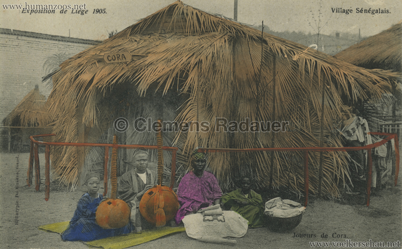 1905 Exposition de Liège - Village Sénégalais - Joueurs de Cora bunt 2