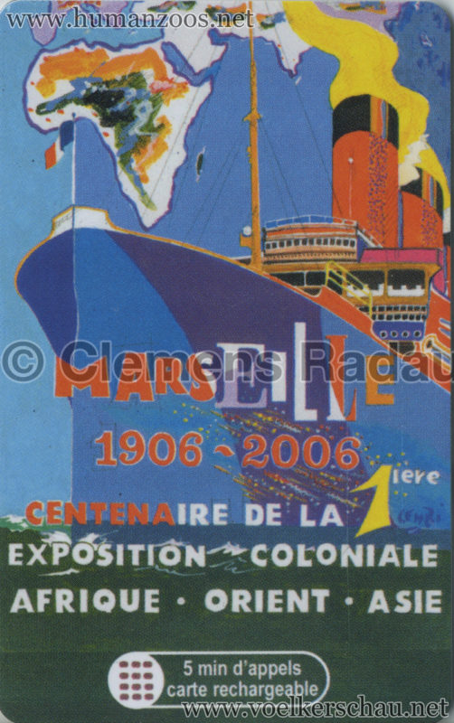 1906 Exposition Coloniale Marseille Telefonkarten 2006 2