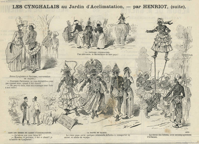 1886.09.11 Journal Amusant - Les Cynghalais aud Jardin d'Acclimatation 2
