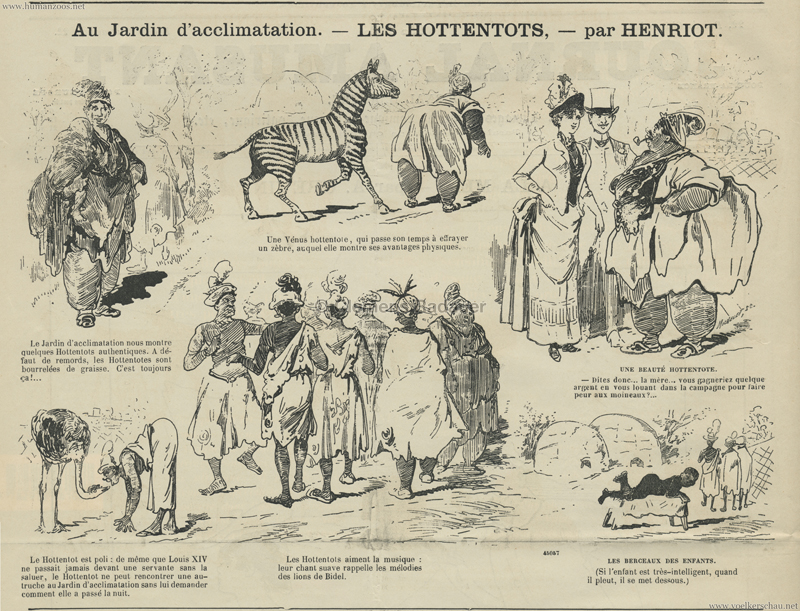 1888.08.04 Journal Amusant - Les Hottentots au Jardin d'Acclimatation 1