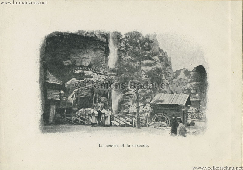 1900 Exposition Universelle de Paris - Vue du Village Suisse - 3. La scierie et la cascade