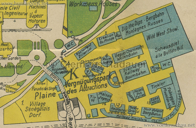 1910 Exposition Bruxelles PLAN Detail