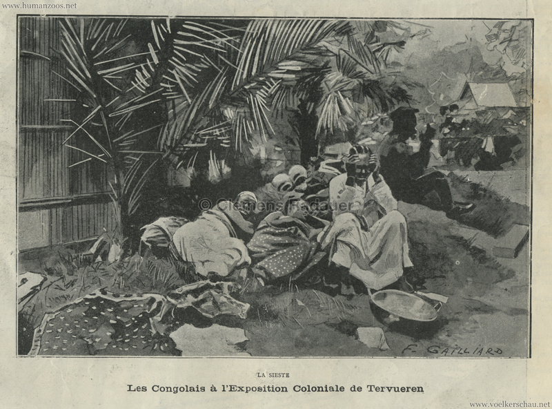 1897.07.18 L'Illustration Europeenne - Les Congolais a l'Exposition coloniale de Tervueren - La Sieste