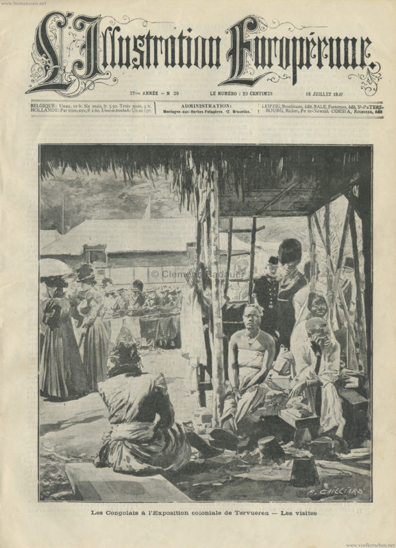 1897.07.18 L'Illustration Europeenne - Les Congolais a l'Exposition coloniale de Tervueren - Les visites
