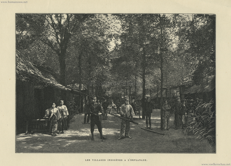 1889 exposition universelle grande ouvrage illustre - Les villages indigenes a l'esplanade