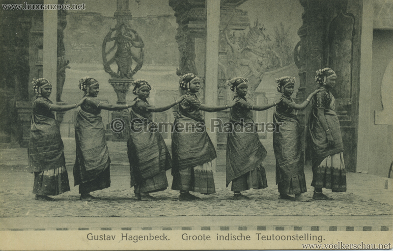 1906 Gustav Hagenbeck. Groote indische Tentoonstelling - 5 Tänzerinnen VS