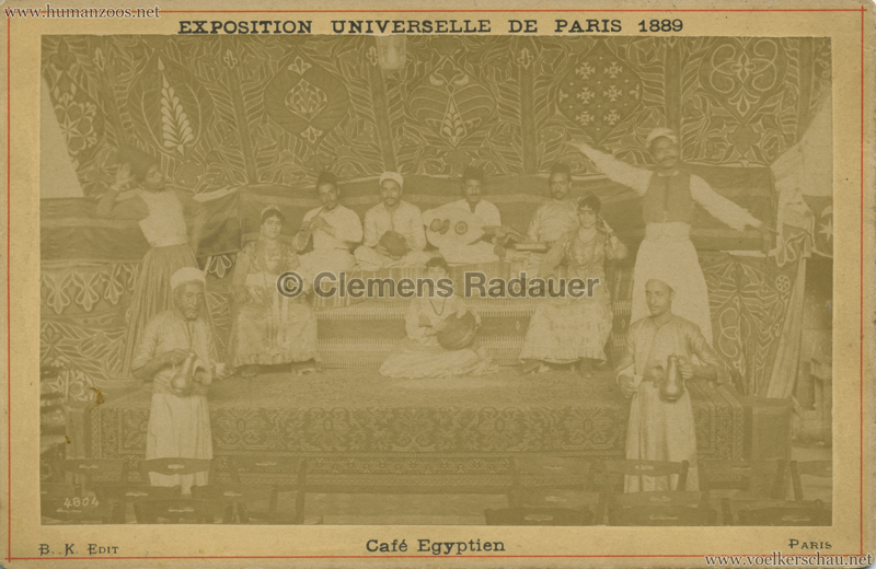 1889 Exposition Universelle Paris - CDV Cafe Egyptien