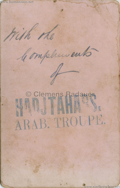 1892 Hadjtahars Arab Troupe 2 RS