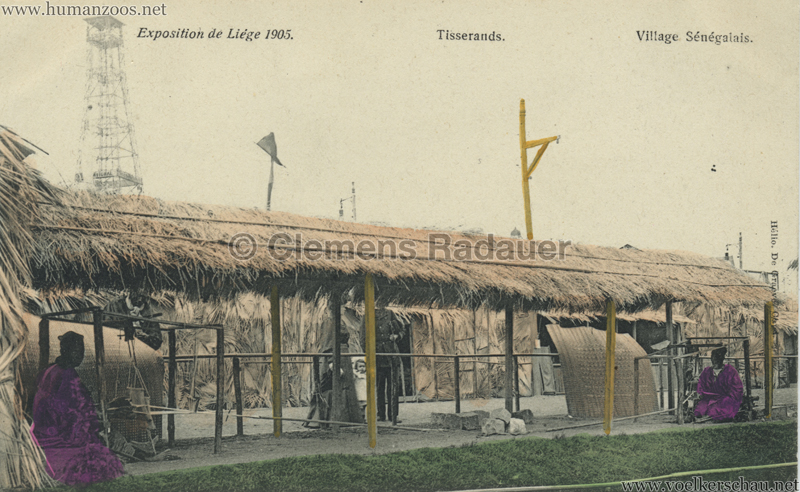 1905 Exposition de Liège - Village Sénégalais - Tisserands bunt 2