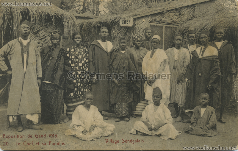 1913 Exposition de Gand - Village Sénégalais - 20. Le Chef et sa famille