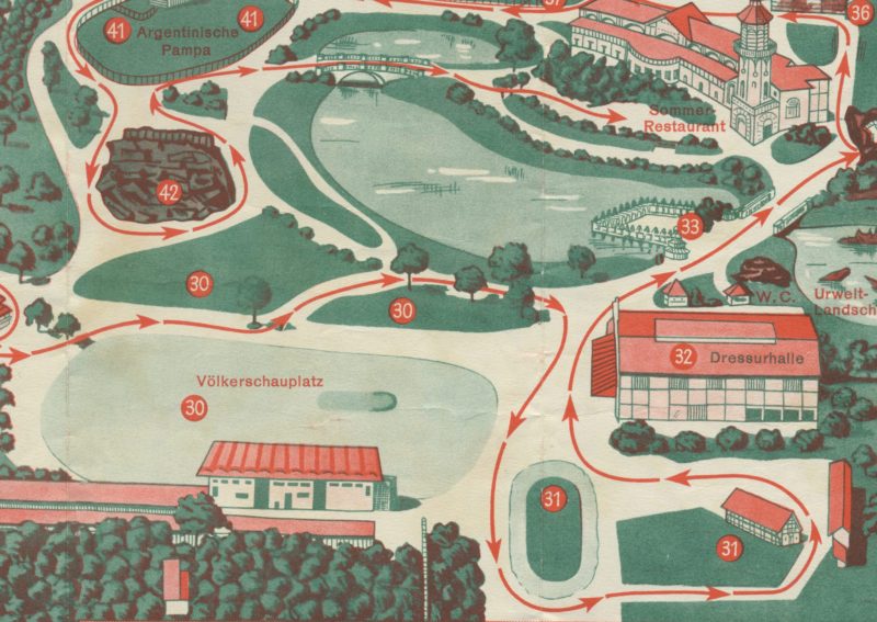1931 (??) Carl Hagenbeck Tierpark Plan Detail 2