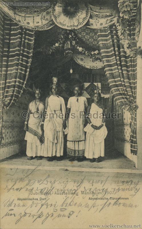 1907 Jubiläumsausstellung Mannheim - Abyssinisches Dorf - Abyssinische Tänzerinnen