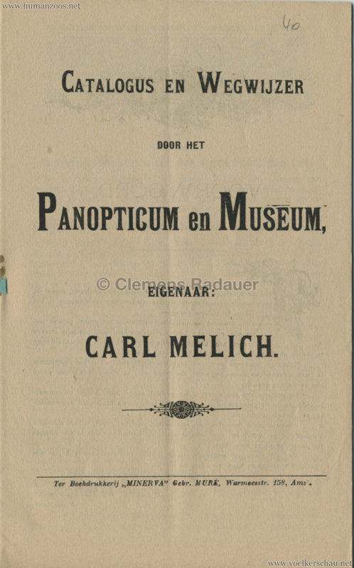 1904 Catalogus Gran Musée en Panopticum Carl Melich 2