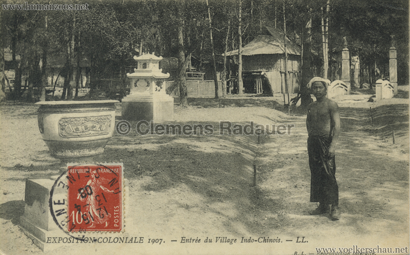 1907 Exposition Coloniale Paris, Bois de Vincennes - Entree du Village Indo-Chinois