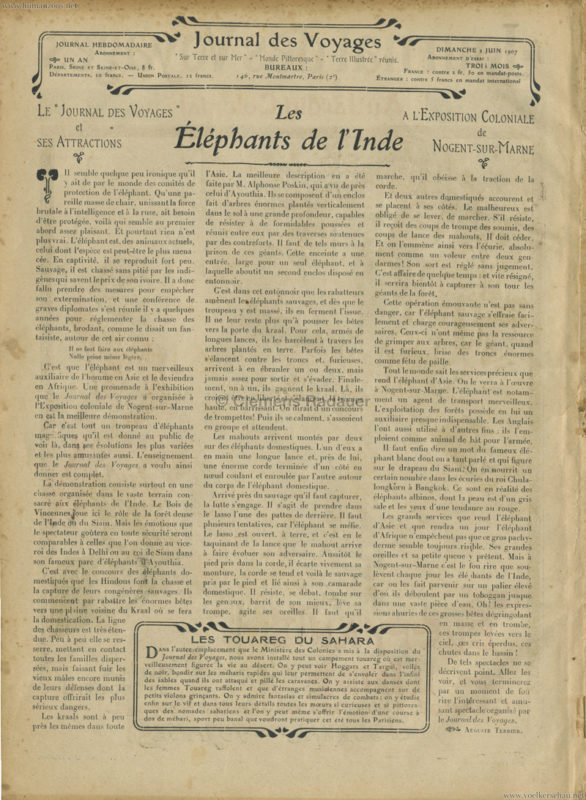 1907.06.03 Journal des Voyages - Les Elephants de l'Inde 2