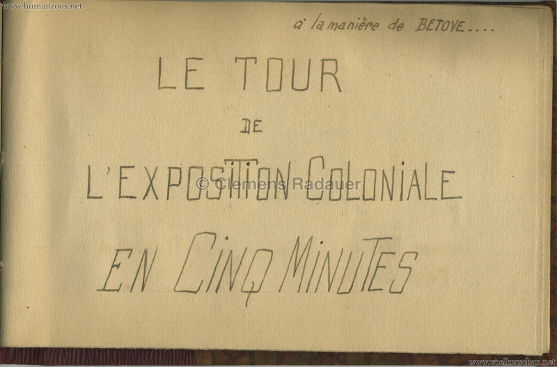 1931 Le Tour de l'Exposition Coloniale en Cinq Minutes 3