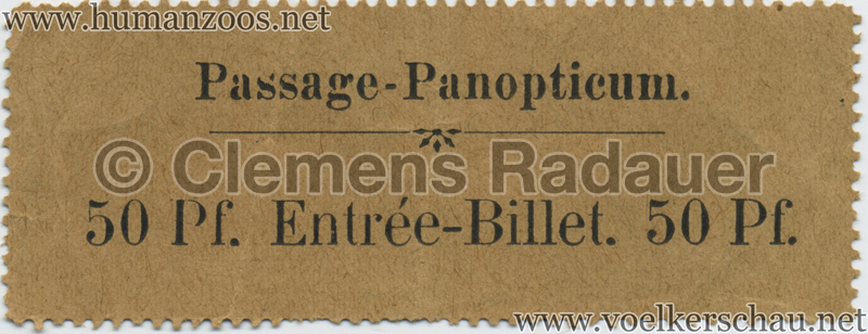 EINTRITTSKARTE Passage-Panopticum 50 Pf