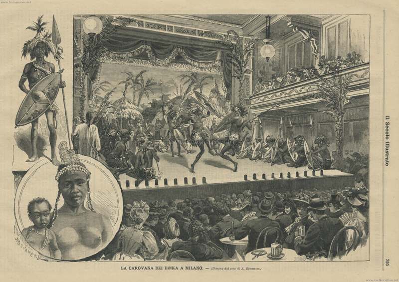 1895.10.13 Il Secolo illustrato della domenica - La carovana dei Dinka a Milano
