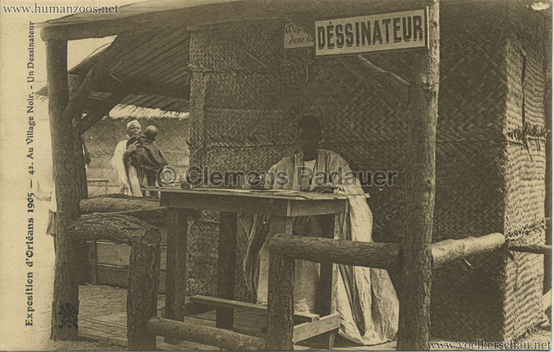 1905 Exposition d'Orleans - 42. Au Village Noir - Un Dessinateur