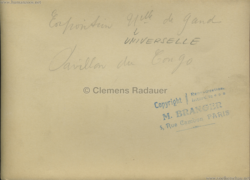 1913 Exposition de Gand - Pavillon Congo RS