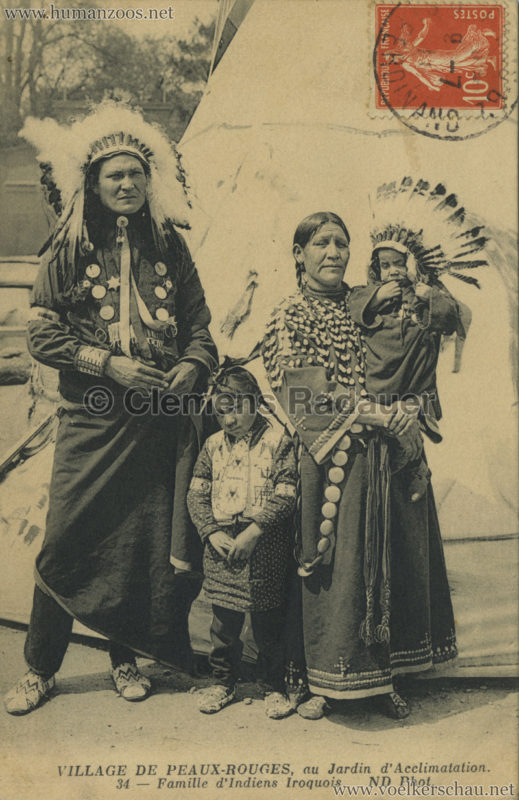 1911 Village de Peaux-Rouges - 34 - Famille d'Indiens Iroquois VS