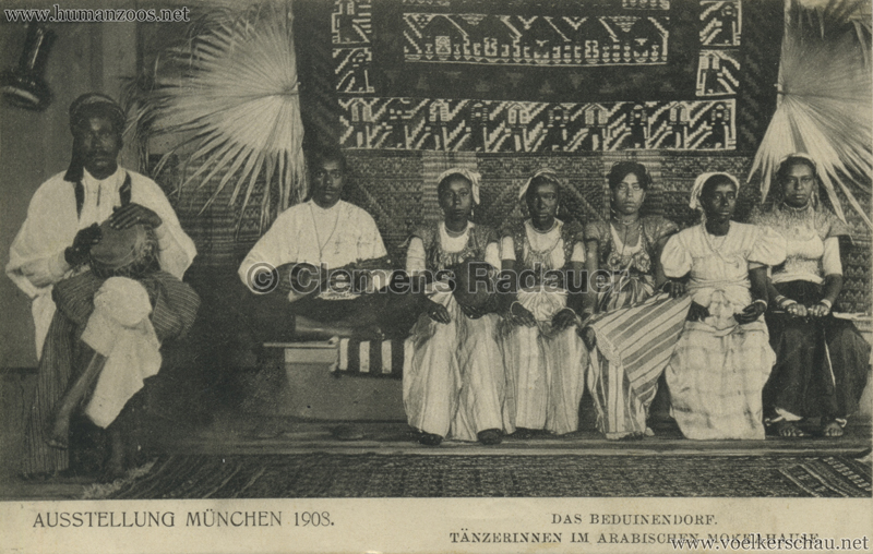 1908 Ausstellung München - Das Beduinendorf - 234. Tänzerinnen im arabischen Mokkahause VS