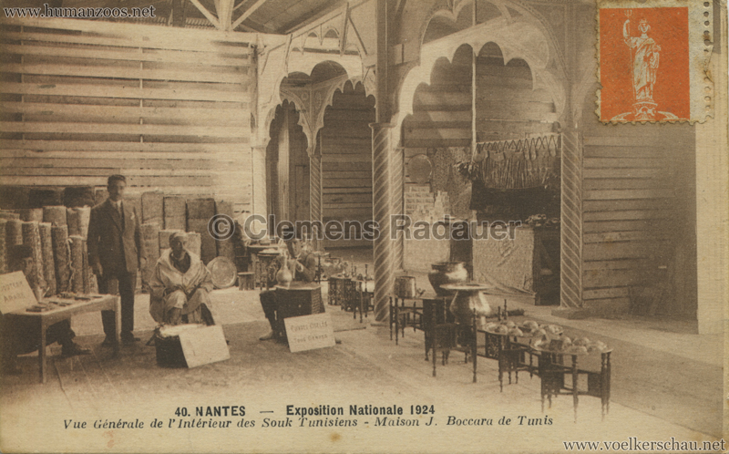 1924 Exposition Nationale Nantes 40. Vue Générale de l'interieur des Souk Tunisiens - Maison J. Boccara de Tunis
