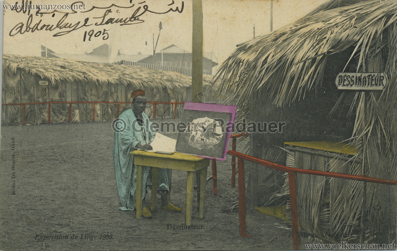 1905 Exposition de Liège - Village Sénégalais - Dessinateur V 1 bunt