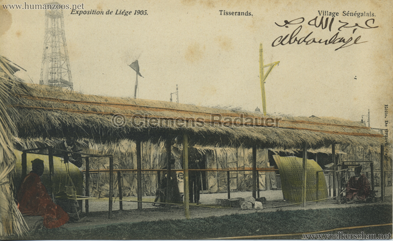 1905 Exposition de Liège - Village Sénégalais - Tisserands bunt ABDOULAYE
